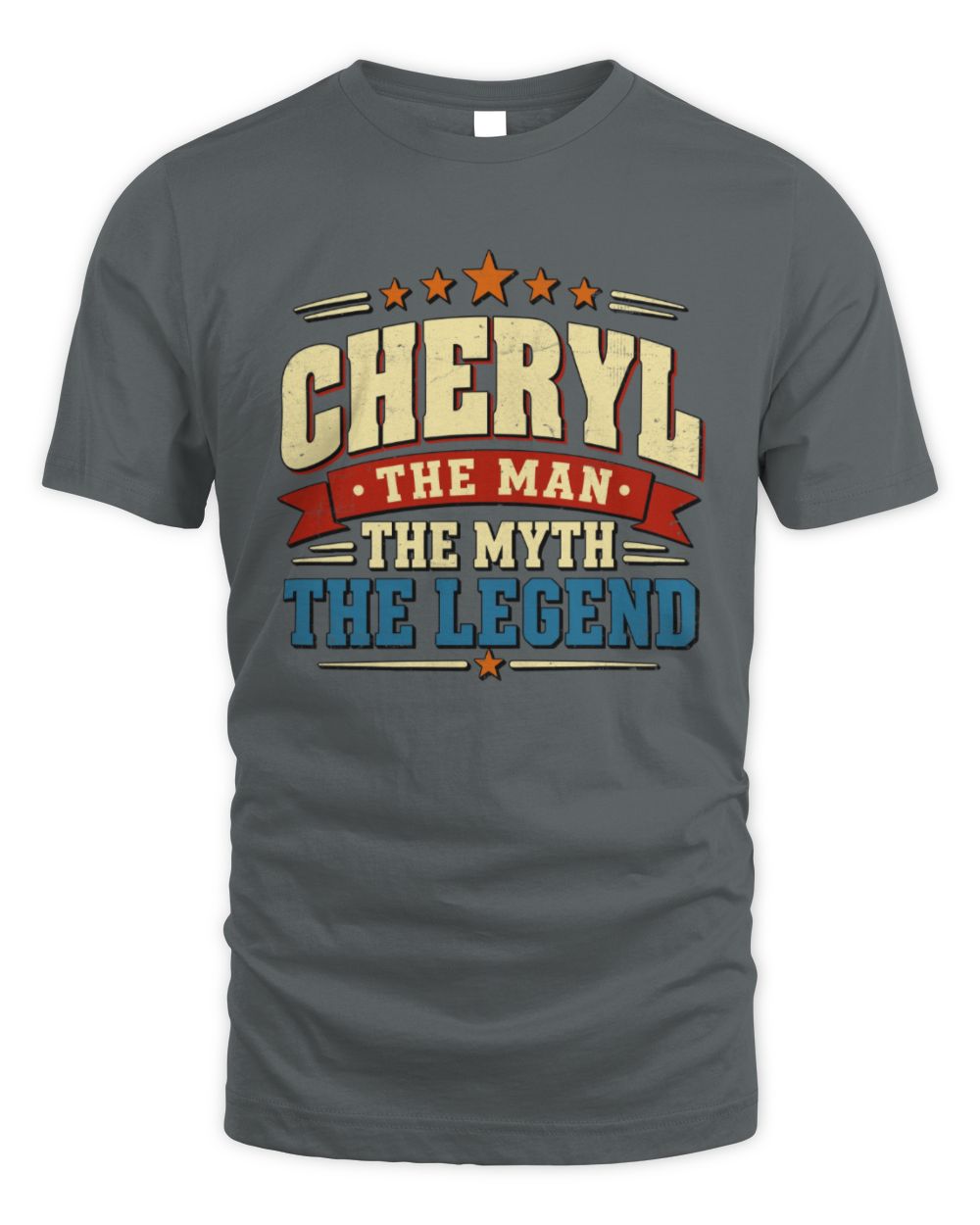 The Man The Myth The Legend Ribbon Vintage T-Shirt CHERYL M1-56 / Unisex Standard T-Shirt / charcoal