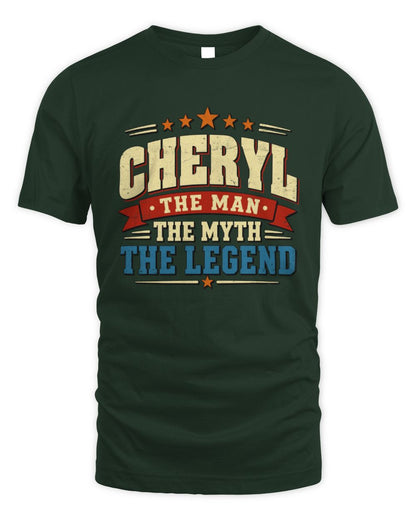 The Man The Myth The Legend Ribbon Vintage T-Shirt CHERYL M1-56 / Unisex Standard T-Shirt / forest green