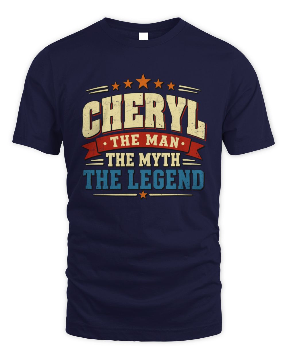 The Man The Myth The Legend Ribbon Vintage T-Shirt CHERYL M1-56 / Unisex Standard T-Shirt / navy