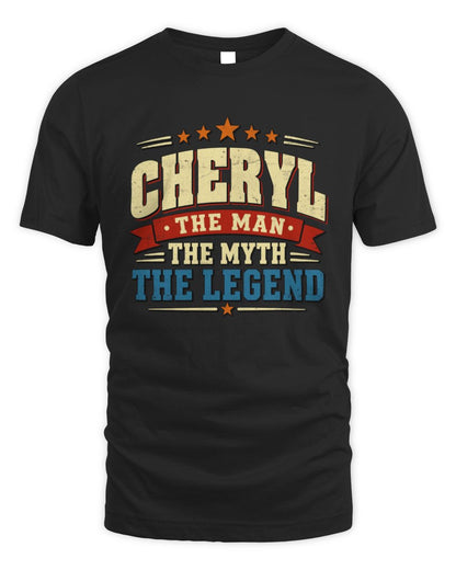 The Man The Myth The Legend Ribbon Vintage T-Shirt CHERYL M1-56 / Unisex Standard T-Shirt / black