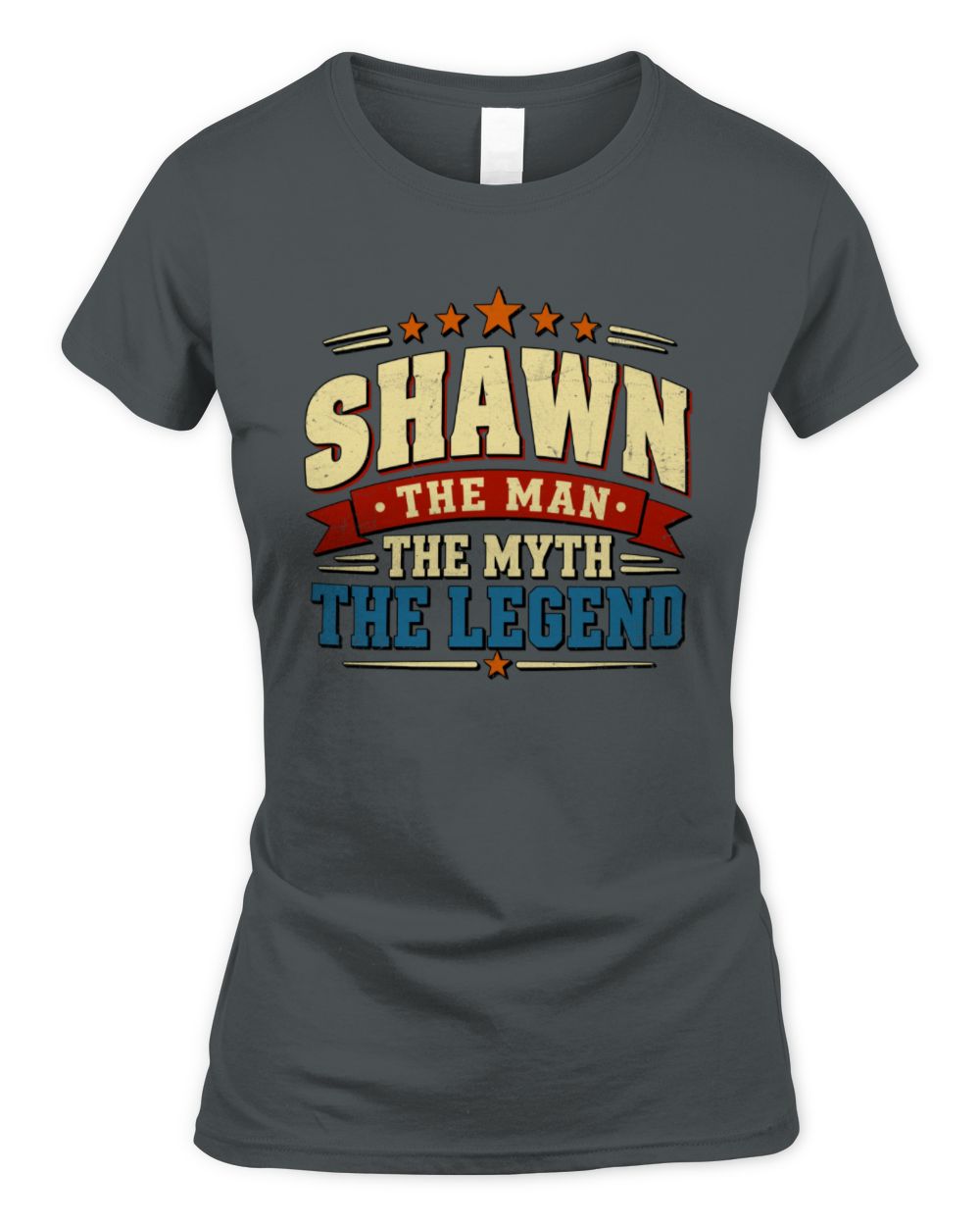 The Man The Myth The Legend Ribbon Vintage T-Shirt SHAWN M1-56 / Women's Standard T-Shirt / charcoal