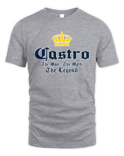 The Man The Myth The Legend Corona Beer T-Shirt CASTRO M1-S83 / Unisex Standard T-Shirt / sport grey