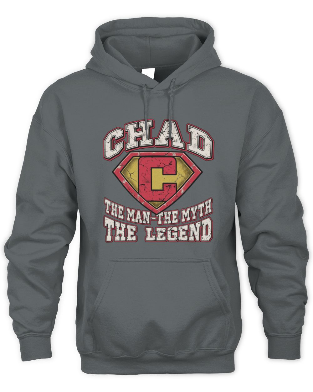 The Man The Myth The Legend Superman Graphic T-Shirt CHAD M1-74 / Unisex Hoodie / charcoal