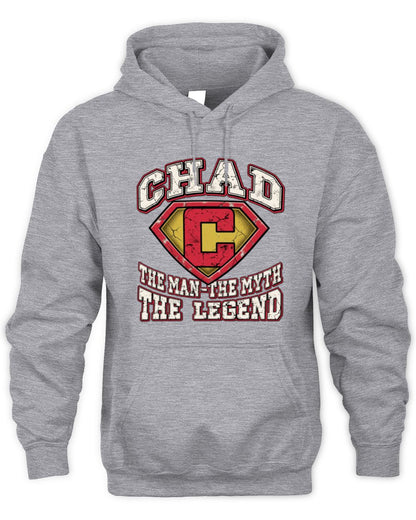 The Man The Myth The Legend Superman Graphic T-Shirt CHAD M1-74 / Unisex Hoodie / sport grey