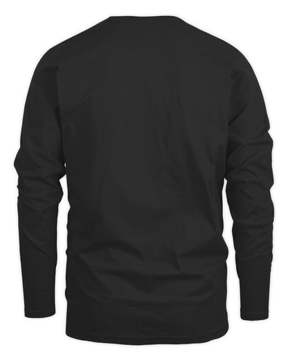Because I'm Name That's Why Funny Logo T-Shirt ELAINE M1-S87 / Men's Long Sleeved T-Shirt / black / mặt sau