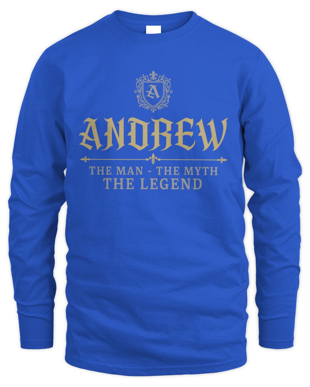 The Man The Myth The Legend Western Shirt ANDREW M1-78 / Men's Long Sleeved T-Shirt / royal