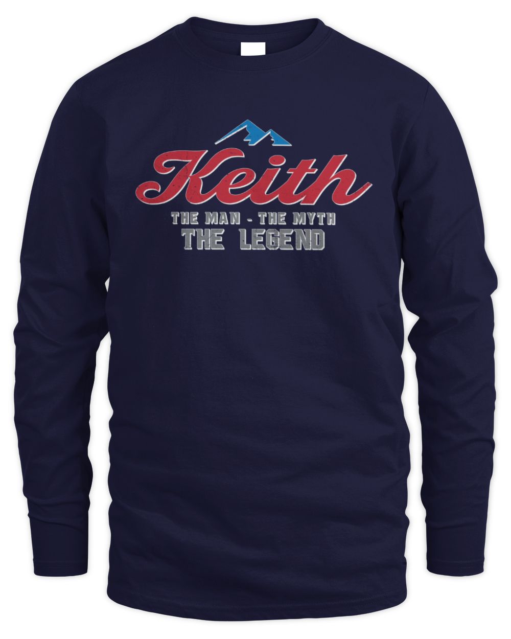 The Man The Myth The Legend Coors Light Beer T-Shirt KEITH M1-S84 / Men's Long Sleeved T-Shirt / navy