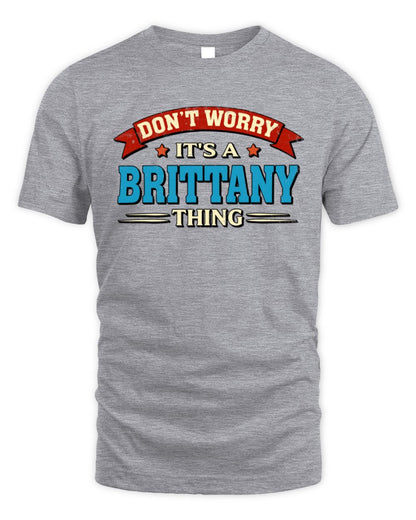 Don't Worry It's a Your Name Thing Funny Retro T-Shirt BRITTANY M1-57 / Unisex Standard T-Shirt / sport grey