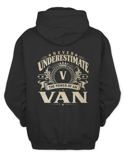 Never Underestimate Your Name Luxury Logo Shirt VAN M1-63 / Unisex Hoodie / black