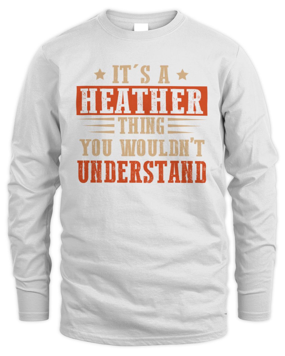 It's a Name Thing Personalized Funny Shirt HEATHER M1-51 / Men's Long Sleeved T-Shirt / white