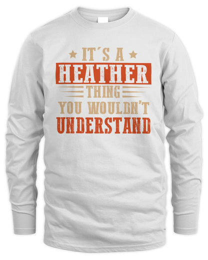 It's a Name Thing Personalized Funny Shirt HEATHER M1-51 / Men's Long Sleeved T-Shirt / white