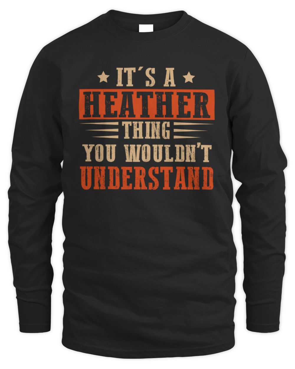 It's a Name Thing Personalized Funny Shirt HEATHER M1-51 / Men's Long Sleeved T-Shirt / black