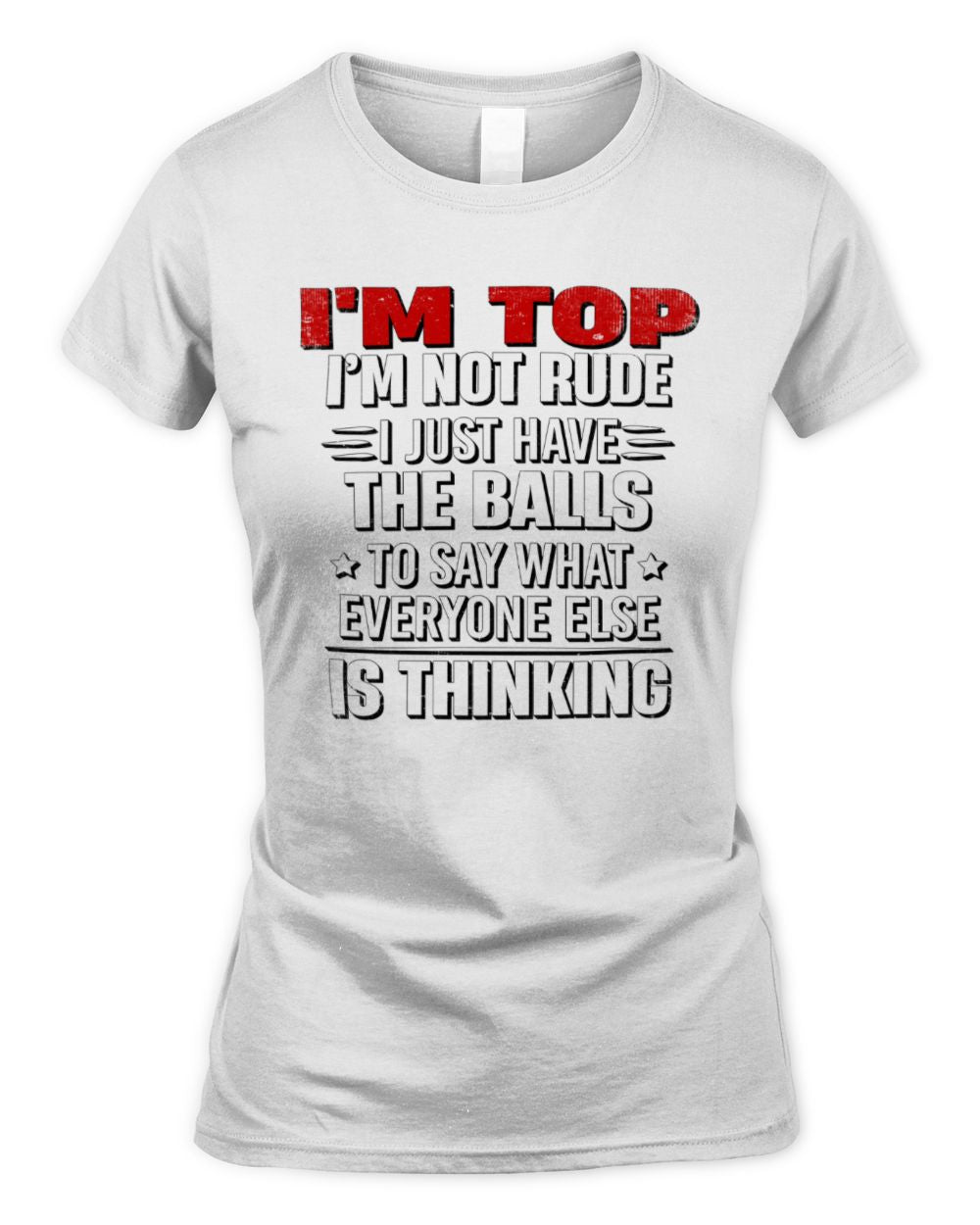 I'm Name I'm Not Rude I Just Have The Balls Funny T-Shirt TOP M1-46 / Women's Standard T-Shirt / white
