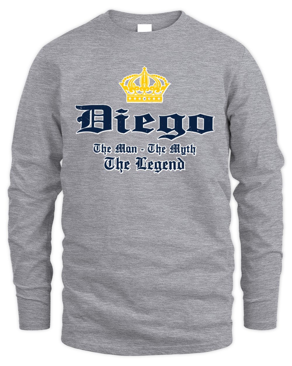 The Man The Myth The Legend Corona Beer T-Shirt DIEGO M1-S83 / Men's Long Sleeved T-Shirt / sport grey