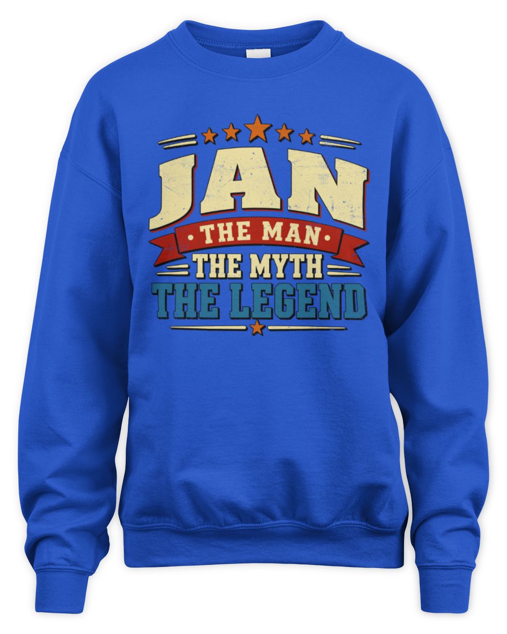The Man The Myth The Legend Ribbon Vintage T-Shirt JAN M1-56 / Unisex Sweatshirt / royal