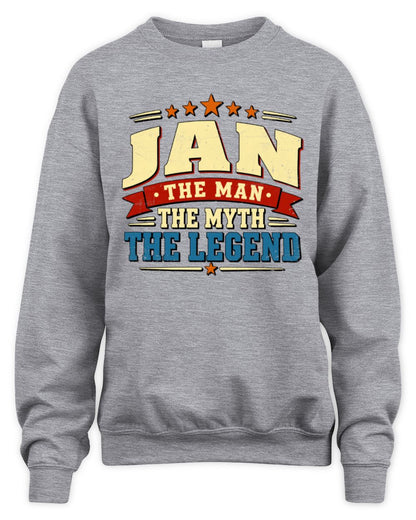 The Man The Myth The Legend Ribbon Vintage T-Shirt JAN M1-56 / Unisex Sweatshirt / sport grey
