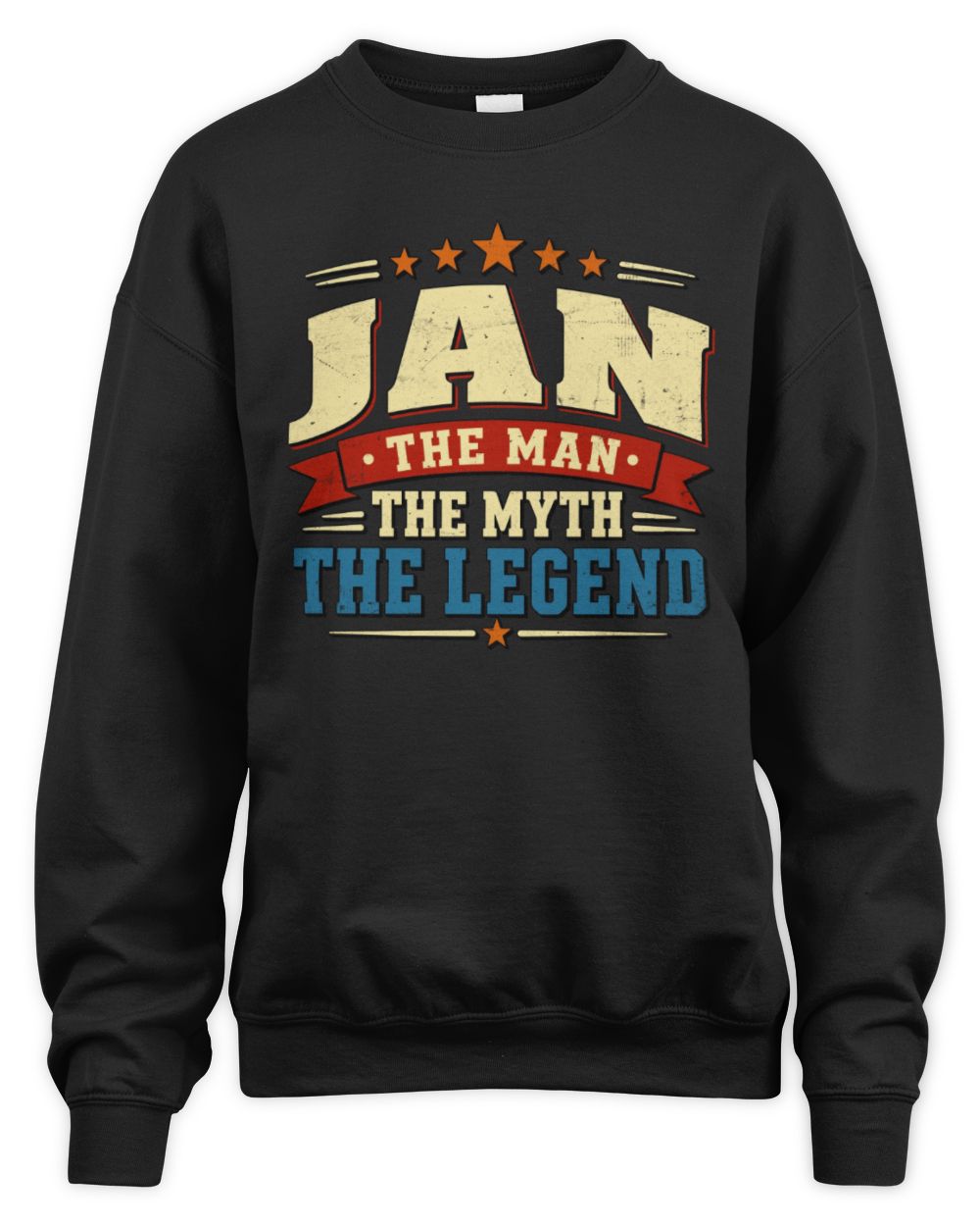 The Man The Myth The Legend Ribbon Vintage T-Shirt JAN M1-56 / Unisex Sweatshirt / black