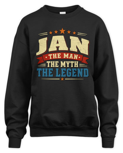 The Man The Myth The Legend Ribbon Vintage T-Shirt JAN M1-56 / Unisex Sweatshirt / black