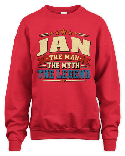 The Man The Myth The Legend Ribbon Vintage T-Shirt JAN M1-56 / Unisex Sweatshirt / red