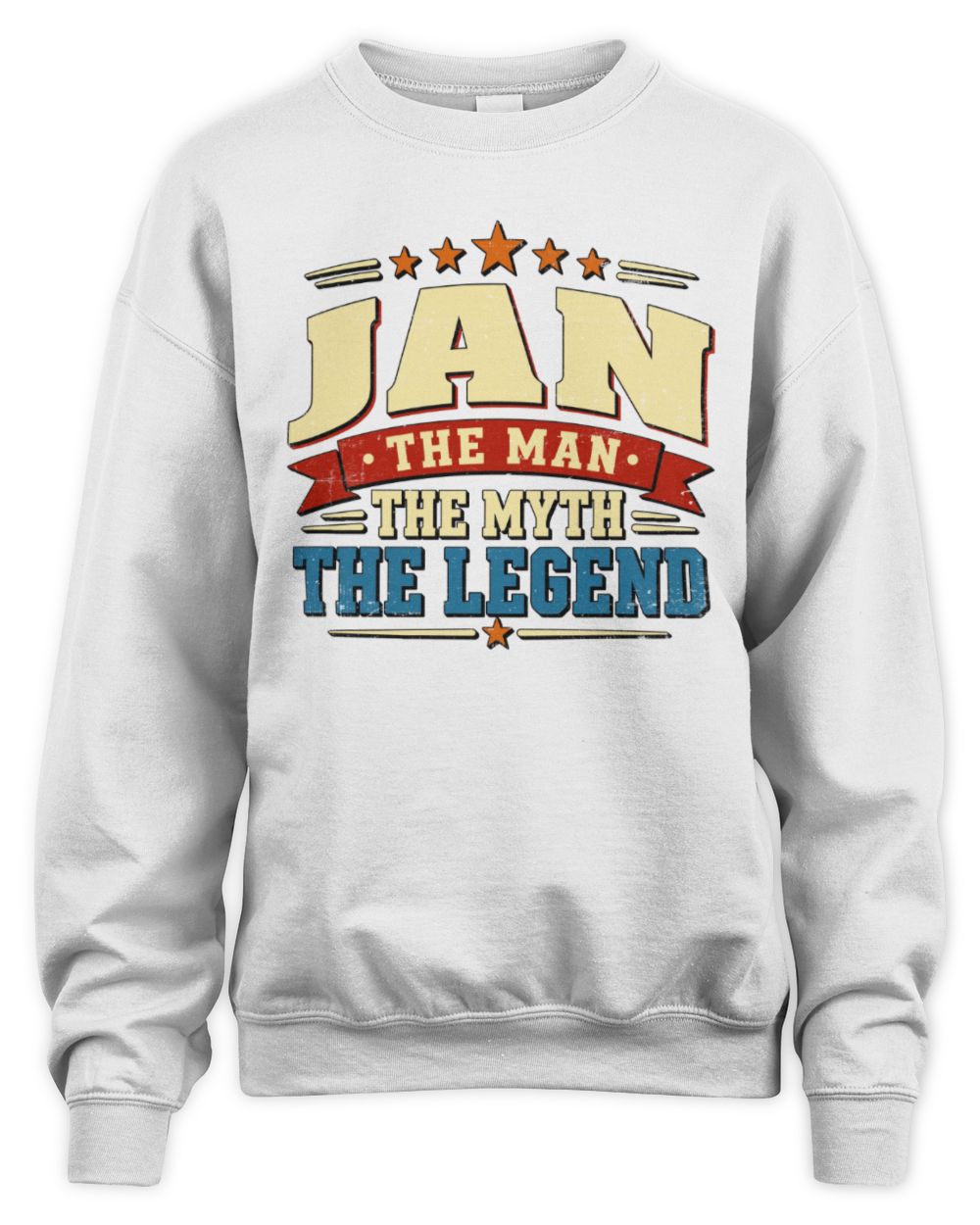 The Man The Myth The Legend Ribbon Vintage T-Shirt JAN M1-56 / Unisex Sweatshirt / white
