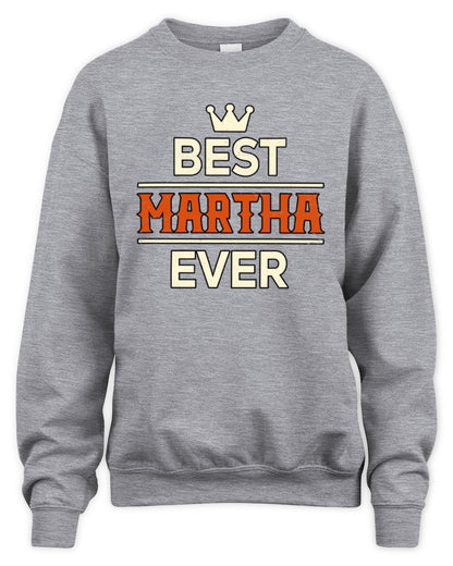 Best Your Name With Crown Shirt MARTHA M1-59 / Unisex Sweatshirt / sport grey