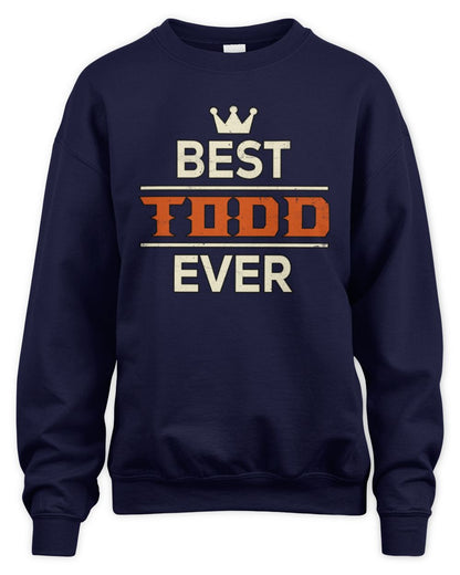 Best Your Name With Crown Shirt TODD M1-59 / Unisex Sweatshirt / navy