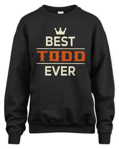 Best Your Name With Crown Shirt TODD M1-59 / Unisex Sweatshirt / black