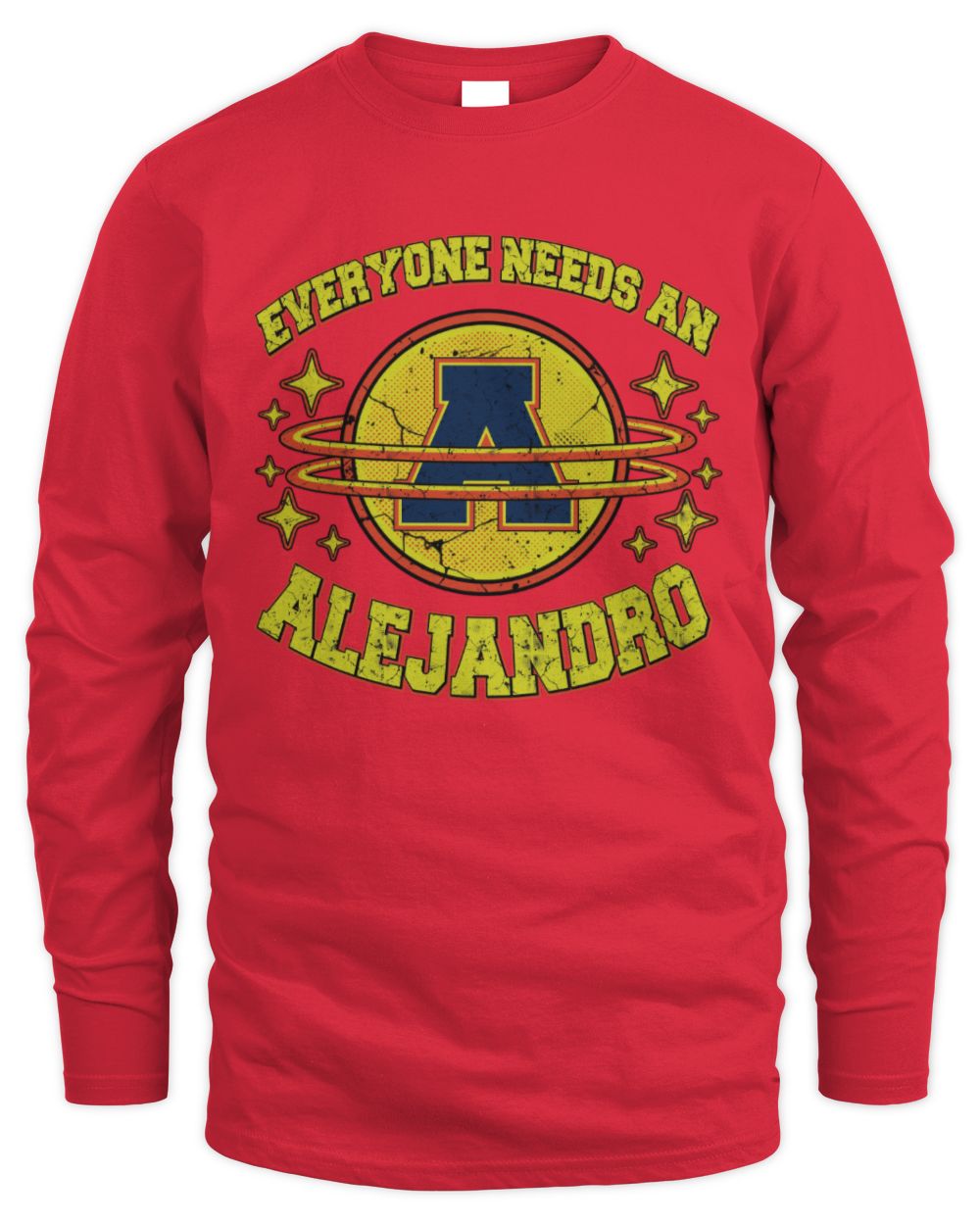 Everyone Needs a Your Name Shirt ALEJANDRO M1-76 / Men's Long Sleeved T-Shirt / red