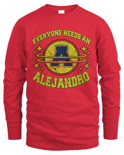 Everyone Needs a Your Name Shirt ALEJANDRO M1-76 / Men's Long Sleeved T-Shirt / red