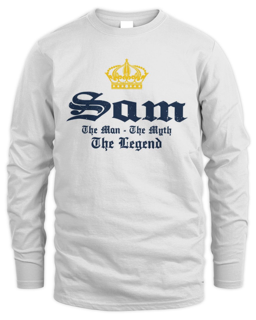 The Man The Myth The Legend Corona Beer T-Shirt SAM M1-S83 / Men's Long Sleeved T-Shirt / white