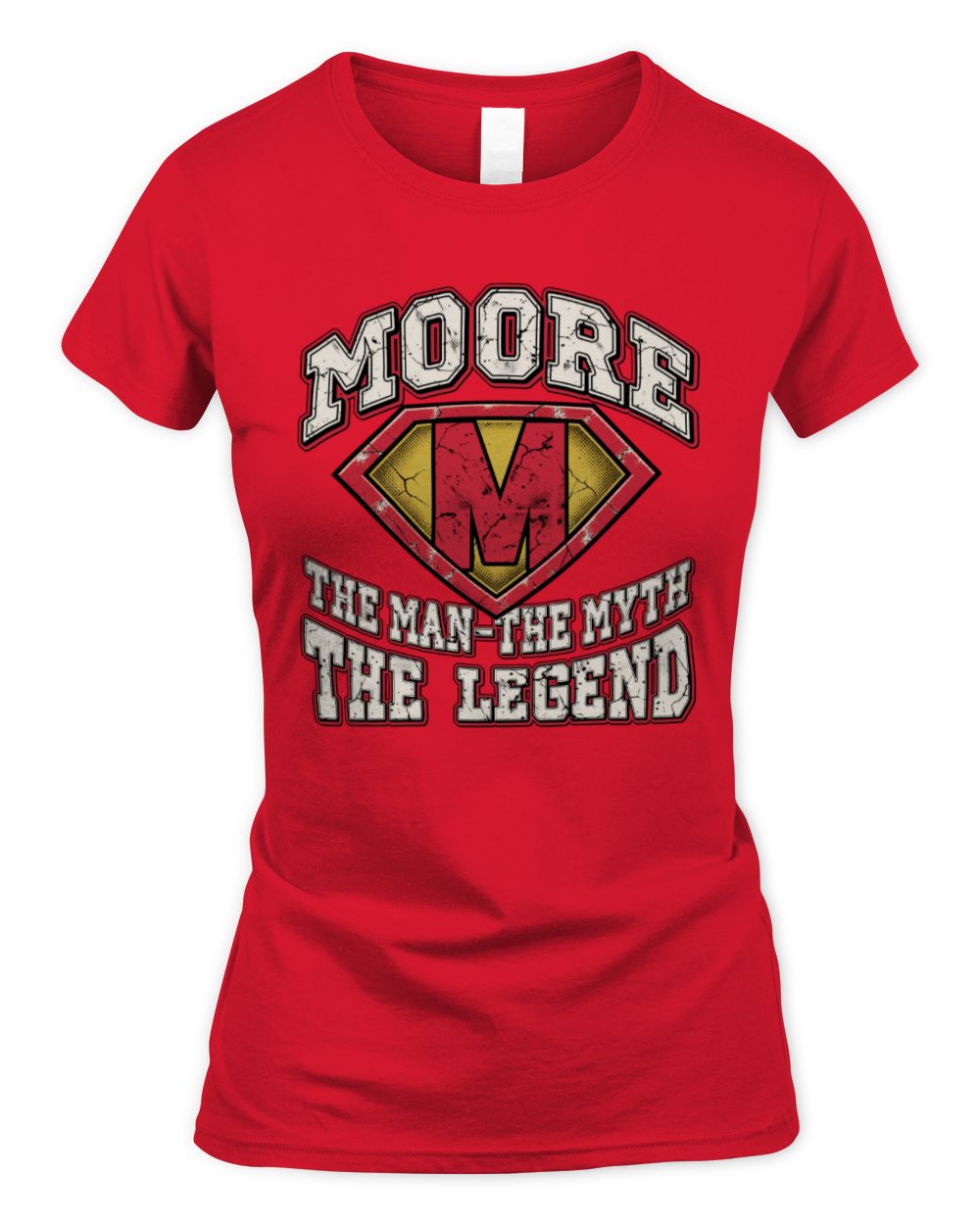 The Man The Myth The Legend Superman Graphic T-Shirt MOORE M1-74 / Women's Standard T-Shirt / red