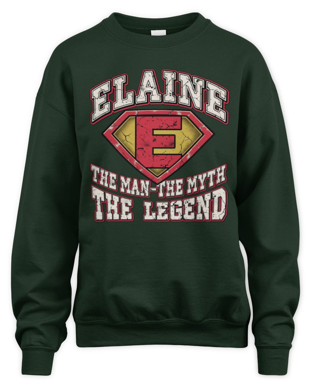 The Man The Myth The Legend Superman Graphic T-Shirt ELAINE M1-74 / Unisex Sweatshirt / forest green