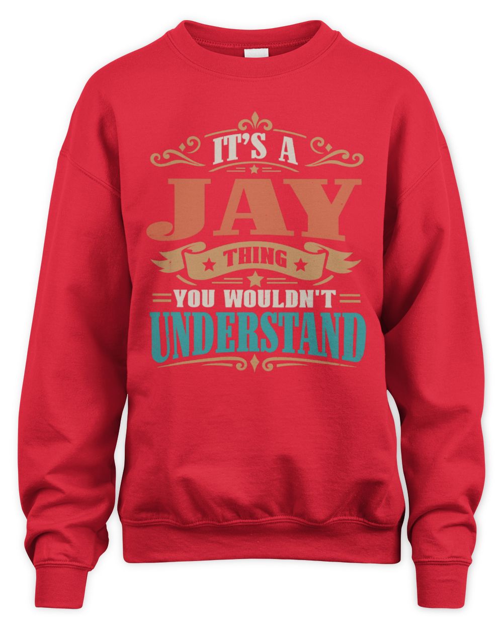 It’s a Name Thing Personalized Retro T-Shirt JAY M1-47 / Unisex Sweatshirt / red