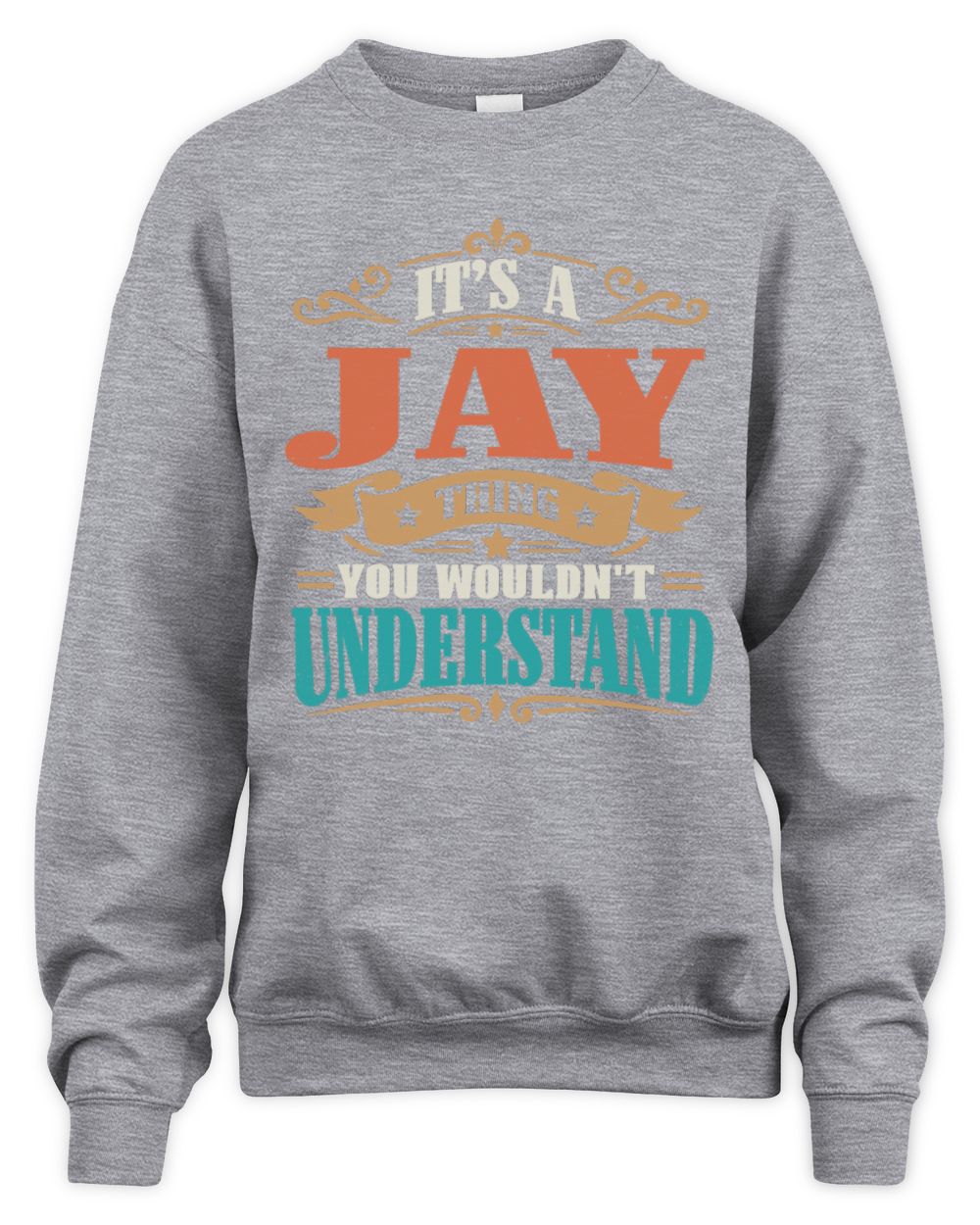 It’s a Name Thing Personalized Retro T-Shirt JAY M1-47 / Unisex Sweatshirt / sport grey