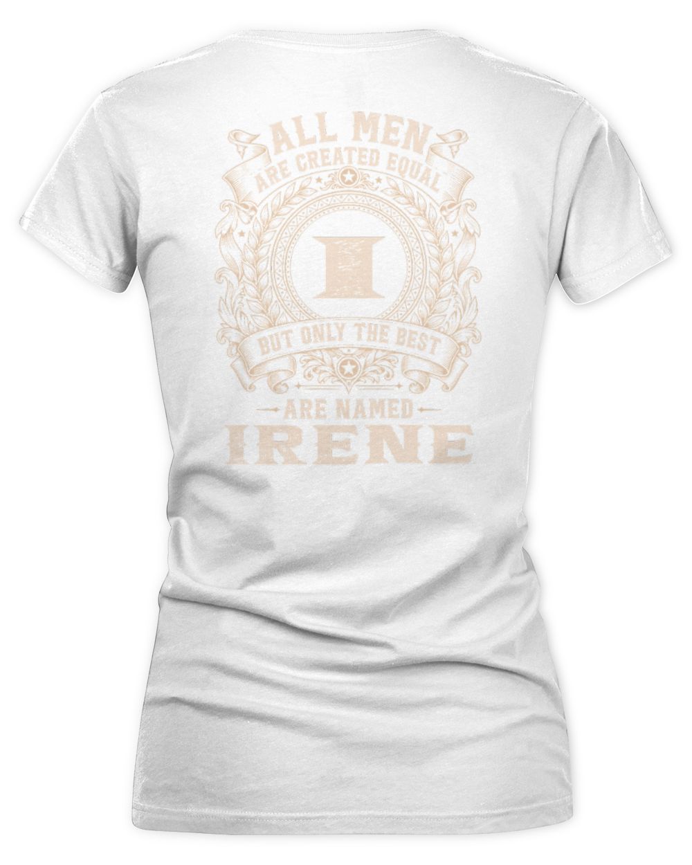 All Men Are Created Equal Cool Logo Shirt IRENE M1-60 / Women's V-Neck T-Shirt / white