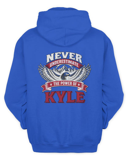 Never Underestimate Your Name Eagle Mountain Shirt KYLE M1-61 / Unisex Hoodie / royal