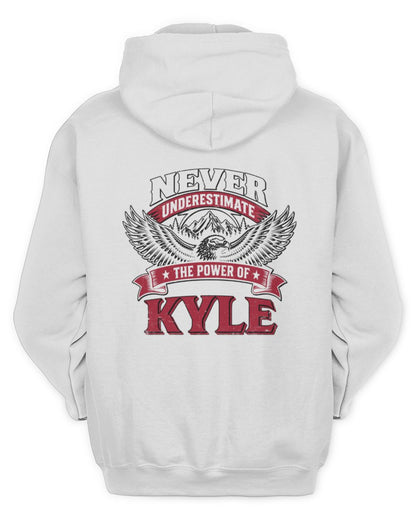 Never Underestimate Your Name Eagle Mountain Shirt KYLE M1-61 / Unisex Hoodie / white