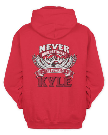 Never Underestimate Your Name Eagle Mountain Shirt KYLE M1-61 / Unisex Hoodie / red