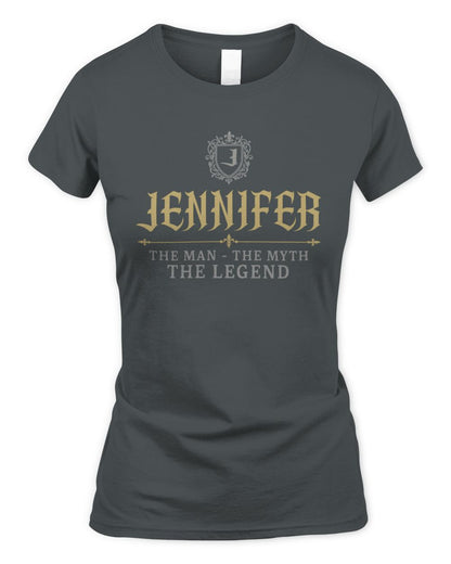 The Man The Myth The Legend Western Shirt JENNIFER M1-78 / Women's Standard T-Shirt / charcoal