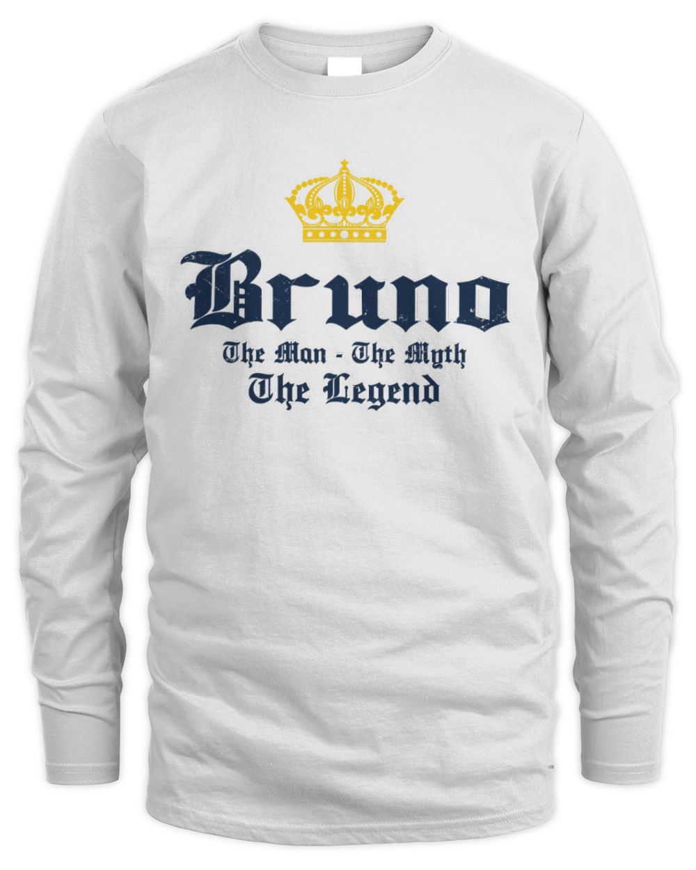 The Man The Myth The Legend Corona Beer T-Shirt BRUNO M1-S83 / Men's Long Sleeved T-Shirt / white