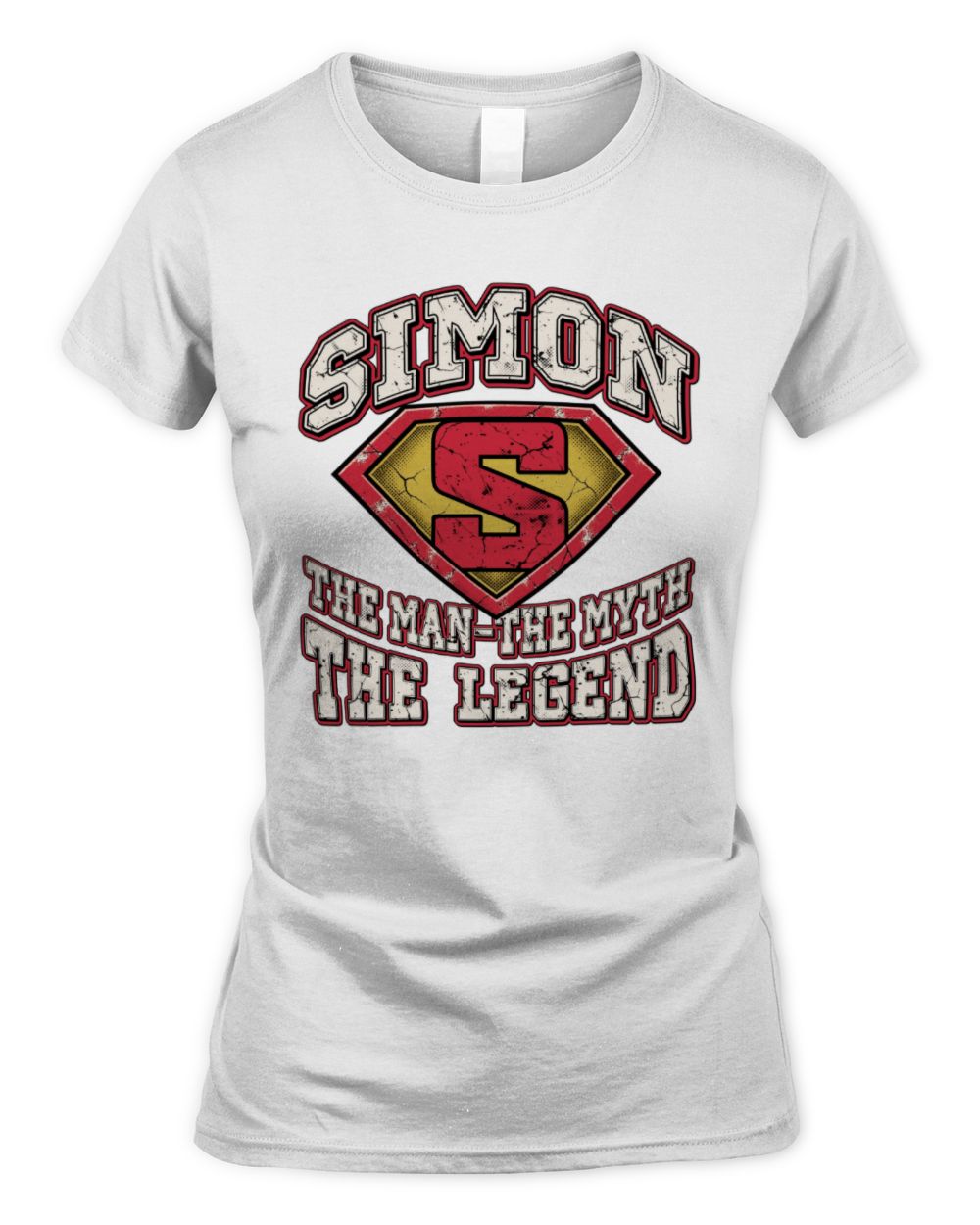 The Man The Myth The Legend Superman Graphic T-Shirt SIMON M1-74 / Women's Standard T-Shirt / white