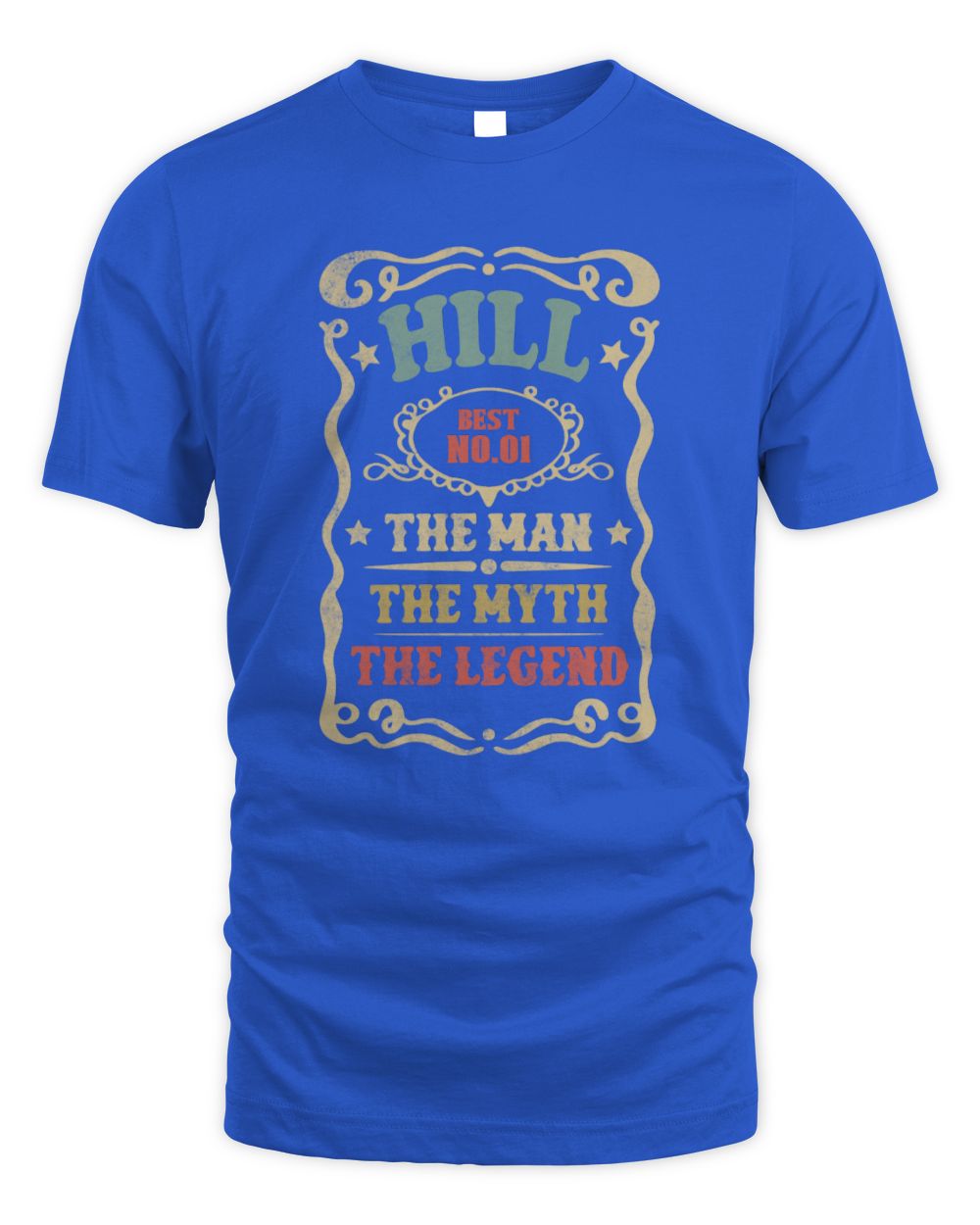 The Man The Myth The Legend Vintage Gold Wine Shirt HILL M1-52 / Unisex Standard T-Shirt / royal