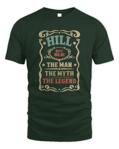 The Man The Myth The Legend Vintage Gold Wine Shirt HILL M1-52 / Unisex Standard T-Shirt / forest green