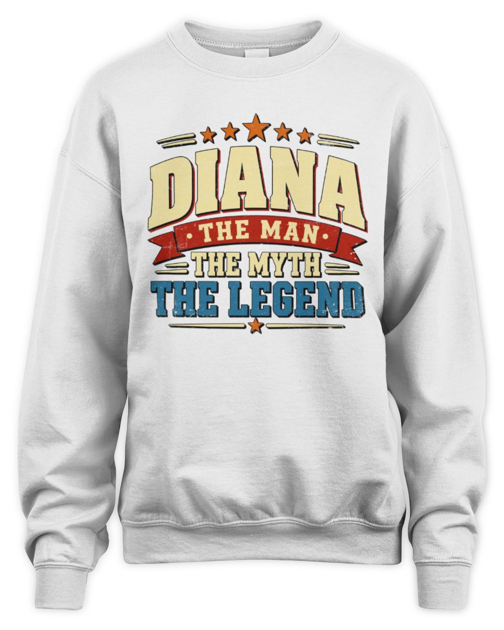 The Man The Myth The Legend Ribbon Vintage T-Shirt DIANA M1-56 / Unisex Sweatshirt / white