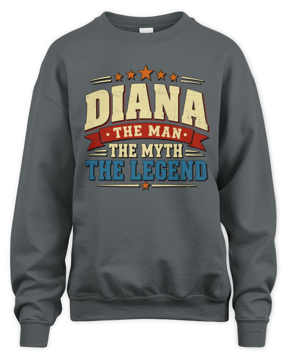 The Man The Myth The Legend Ribbon Vintage T-Shirt DIANA M1-56 / Unisex Sweatshirt / charcoal