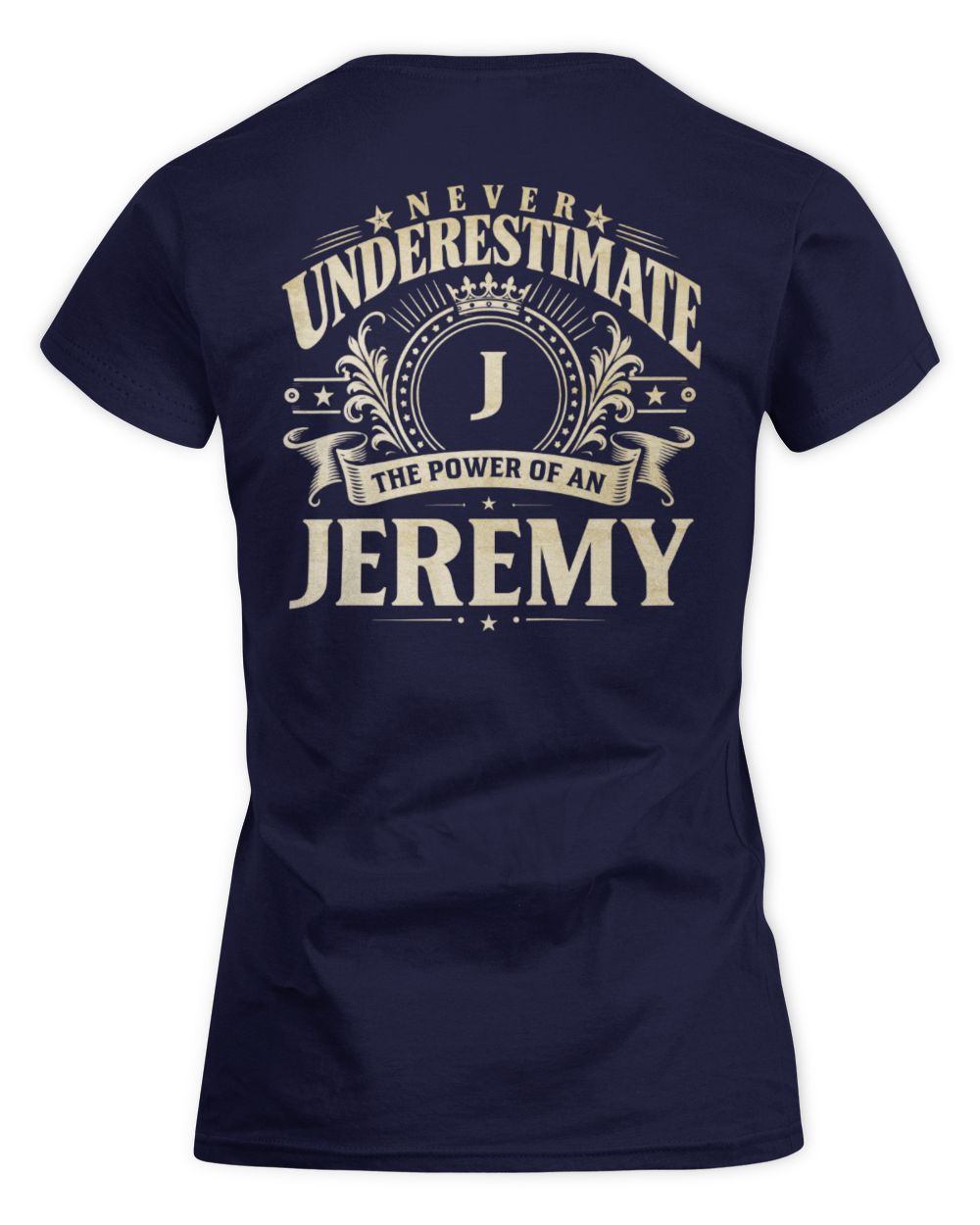 Never Underestimate Your Name Luxury Logo Shirt JEREMY M1-63 / Women's Standard T-Shirt / navy