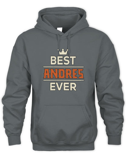 Best Your Name With Crown Shirt ANDRES M1-59 / Unisex Hoodie / charcoal