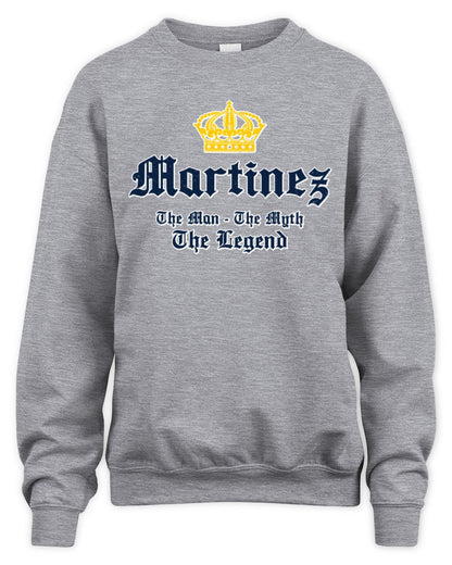 The Man The Myth The Legend Corona Beer T-Shirt MARTINEZ M1-S83 / Unisex Sweatshirt / sport grey
