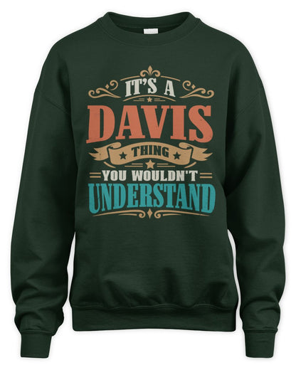 It’s a Name Thing Personalized Retro T-Shirt DAVIS M1-47 / Unisex Sweatshirt / forest green
