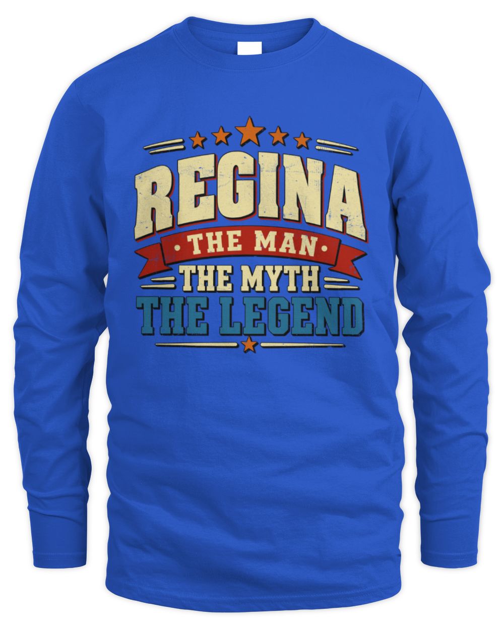The Man The Myth The Legend Ribbon Vintage T-Shirt REGINA M1-56 / Men's Long Sleeved T-Shirt / royal